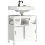SoBuy Waschbeckenunterschrank Weiß,