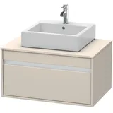 Duravit Waschtischunterschrank 1 Auszug 80 x 42,6 x 55 cm Taupe Matt