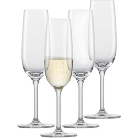 Schott Zwiesel Sektglas For You (4er-Set), elegante Champagner Gläser mit Moussierpunkt, spülmaschinenfeste Tritan-Kristallgläser, Made in Germany (Art.-Nr. 121872)