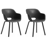 KETER Noa Gartenstuhl 59,5 x 68,5 x 41 cm schwarz 2 St.