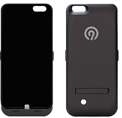 NINETEC 4800mAh Power Case + Schutzhülle 2in1 mit Akkufunktion Power Bank Zusatzakku für iPhone 6 Plus Black