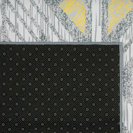 Beliani Teppich Grau 160 x 230 cm geometrisches Muster Kurzflor KARGI