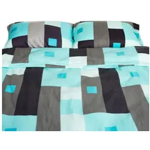 COFI 1453 Stillvolles Design Türkis/Schwarz/Grau 200 x 200 cm + 200 x 200 cm