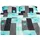 COFI 1453 Stillvolles Design Türkis/Schwarz/Grau 200 x 200 cm + 200 x 200 cm