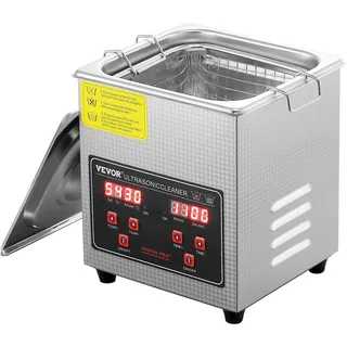 Vevor Ultraschallreiniger Ultraschall Edelstahl-Reinigungsgerät 158 W, 2 L Ultraschallreinigungsgerät mit Digitaler Anzeige 0-30 Min, Reinigung Ultraschall für Schmuck, Brillen, Uhren usw.