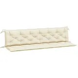 vidaXL Bankauflage 200 x 50 x 7 cm creme 2 St.