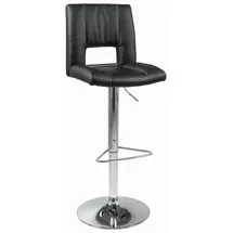 VCM 2er-Set Actona Barhocker Sylvia Lederoptik Schwarz