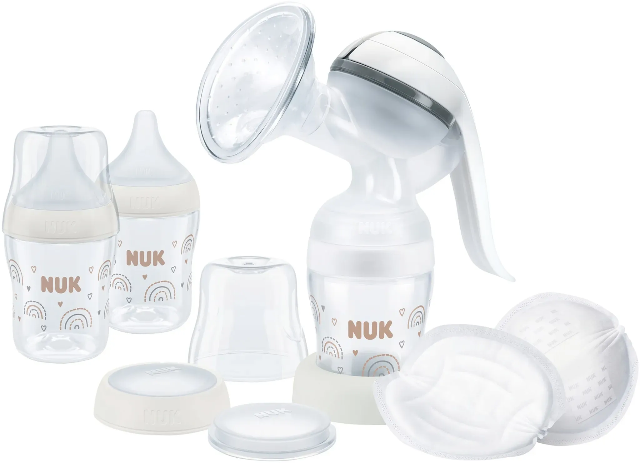 NUK 4-tlg. Still-Set Handmilchpumpe Perfect Match, transparent
