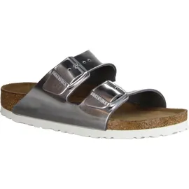 Birkenstock Arizona Weichbettung Naturleder schmal metallic silver 41