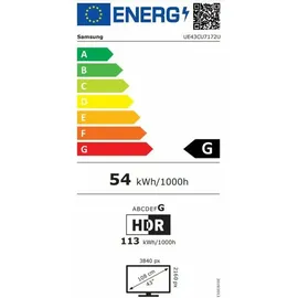 Samsung UE43CU7172 43" Crystal UHD 4K CU7172
