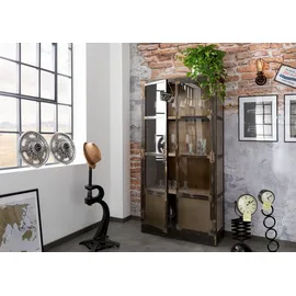 Massivmoebel24 Vitrine Mango 92 x 40 x 185 cm Braun