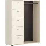 Schildmeyer Lovund Garderobenschrank, Holzwerkstoff, cremebeige, 98 x 40 x 132 cm