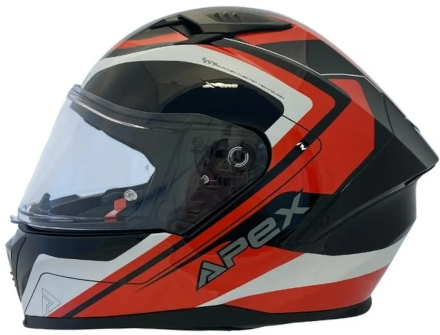 APEX FI100 Valencia Helm, zwart-wit-rood, L Voorman