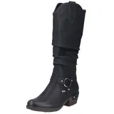 Rieker Damen 93670 Hochschaftstiefel, Schwarz, 39 EU