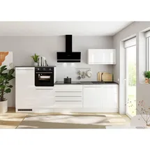 BASIC by Balculina  Küchenzeile Jazz 320 cm weiß hochglanz