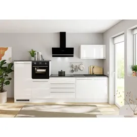 BASIC by Balculina  Küchenzeile Jazz 320 cm weiß hochglanz
