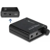 DeLock Tragbarer Stereo Kopfhörer-Verstärker mit zwei Ausgängen und Bass-Boost (64056)