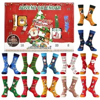 LuxusKollektion Adventskalender Adventskalender Socken Damen Herren 2025 35-38 Mehrfarbig-9950 bunt
