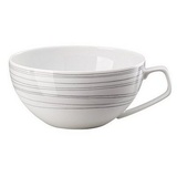 Rosenthal Tasse TAC Gropius Stripes 2.0 Tee-Obertasse, Porzellan weiß