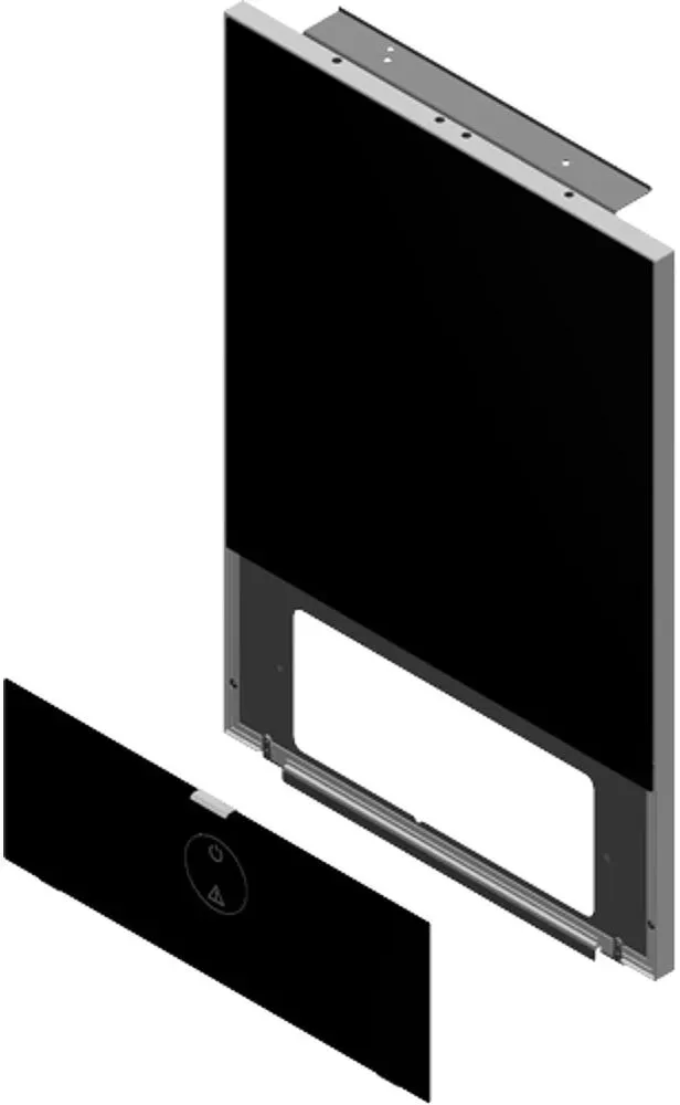 Vorderwand + Klappe (Set) BU schwarz - 8738723452