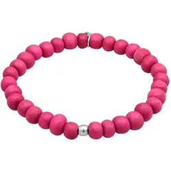 KUZZOI Holz Perlen Rosa Bead 925 Silber Herrenschmuck   Herren 