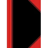 Bantex Notizbuch Chinakladde A7 kariert Schwarz/Rot