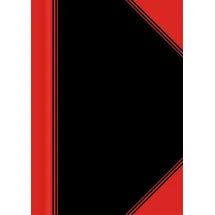 Bantex Notizbuch Chinakladde A7 kariert Schwarz/Rot