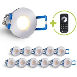 Einbaustrahler Mini Livorno 3W 2700K IP65 - Farbe: silber - Anzahl: 12x