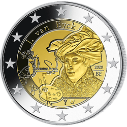 Belgien 2023: 2-Euro-Gedenkmünze "Jan van Eyck"