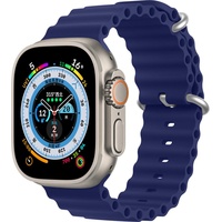Dux Ducis Strap Watch 8 / 7 / 6 / 5 / 4 / 3 / 2 / SE (45 / 44 / 42mm) Silicone Band Bracelet N (44 mm, 42 mm, 45 mm, Silikon), Uhrenarmband, Blau