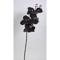 Gasper GmbH Orchideenzweig 68cm anthrazit GA Kunstblumen künstliche Orchidee Blumen#