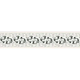 A.S. Création Bordüre Wellen 5,00 m x 0,13 m Beige/Schwarz 384126