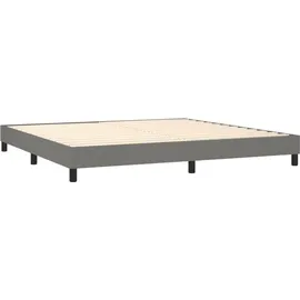 vidaXL Boxspringbett 200 x 200 cm Dunkelgrau