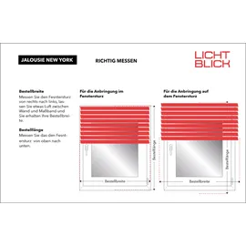 Lichtblick Aluminium-Jalousie 45 x 130 cm Weiß