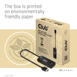 Club 3D HDMI + Micro USB auf DisplayPort 4K120Hz oder 8K30Hz St/B Adapter