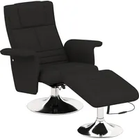 Homcom Massagesessel mit Fußhocker elektrisch 95 x 88 x 78 cm Schwarz