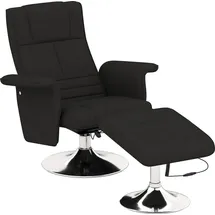 Homcom Massagesessel mit Fußhocker elektrisch 95 x 88 x 78 cm Schwarz