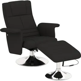 Homcom Massagesessel mit Fußhocker elektrisch 95 x 88 x 78 cm Schwarz