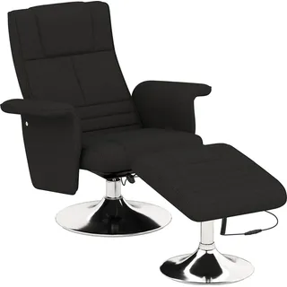 Homcom Massagesessel mit Fußhocker elektrisch 95 x 88 x 78 cm Schwarz