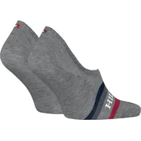 Tommy Hilfiger Füßlinge mit elastischem Rippenbündchen im 2er-Pack, Mittelgrau melange), 43-46