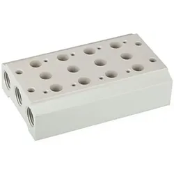 Mehrfach-Grundplatte für 5/2-5/3-Wegeventile, 2 Positionen, G 1/2"