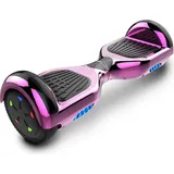 GiGaBlue Evercross Elektro Hoverboard Lila (6,5, ab 6 Jahre, LED Radlicht, Bluetooth-Lautsprecher)