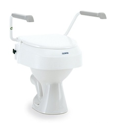 Invacare Toilettensitzerhöhung Aquatec 900 Toilettensitzerhöhung mit Armlehnen weiß