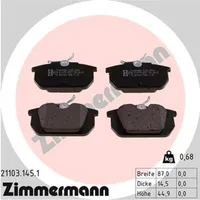ZIMMERMANN Bremsbelagsatz, Scheibenbremse