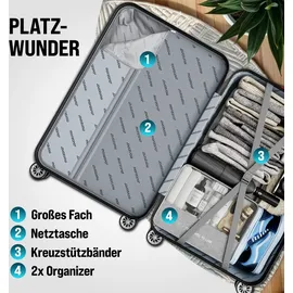 monzana Koffer-Set 3-tlg. schwarz