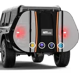 HICOVER Fahrradabdeckung für Transport von 2 Fahrrädern - Fahrradhülle für Heckträger Wasserdichtes & Heavy Duty Fahrradschutzhülle Fahrradträger, Fahrradgarage für Außenlagerung auf der Autokupplung