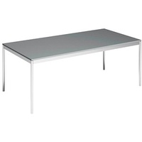 Viasit System4 Schreibtisch rechteckig, 4-Fuß-Gestell chrom x cm