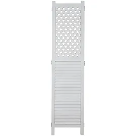 Mendler Paravent HWC-A84, Raumteiler Trennwand Sichtschutz, Ornamente 170x161cm ~ weiß