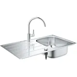 Grohe K200 rechts Einbauspüle Edelstahl Handbetätigung 860 x 500 mm