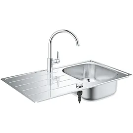 Grohe K200 rechts Einbauspüle Edelstahl Handbetätigung 860 x 500 mm